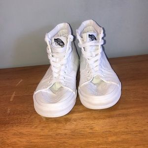 Women's White Canvas Sk8-Hi (Size: 6.5)